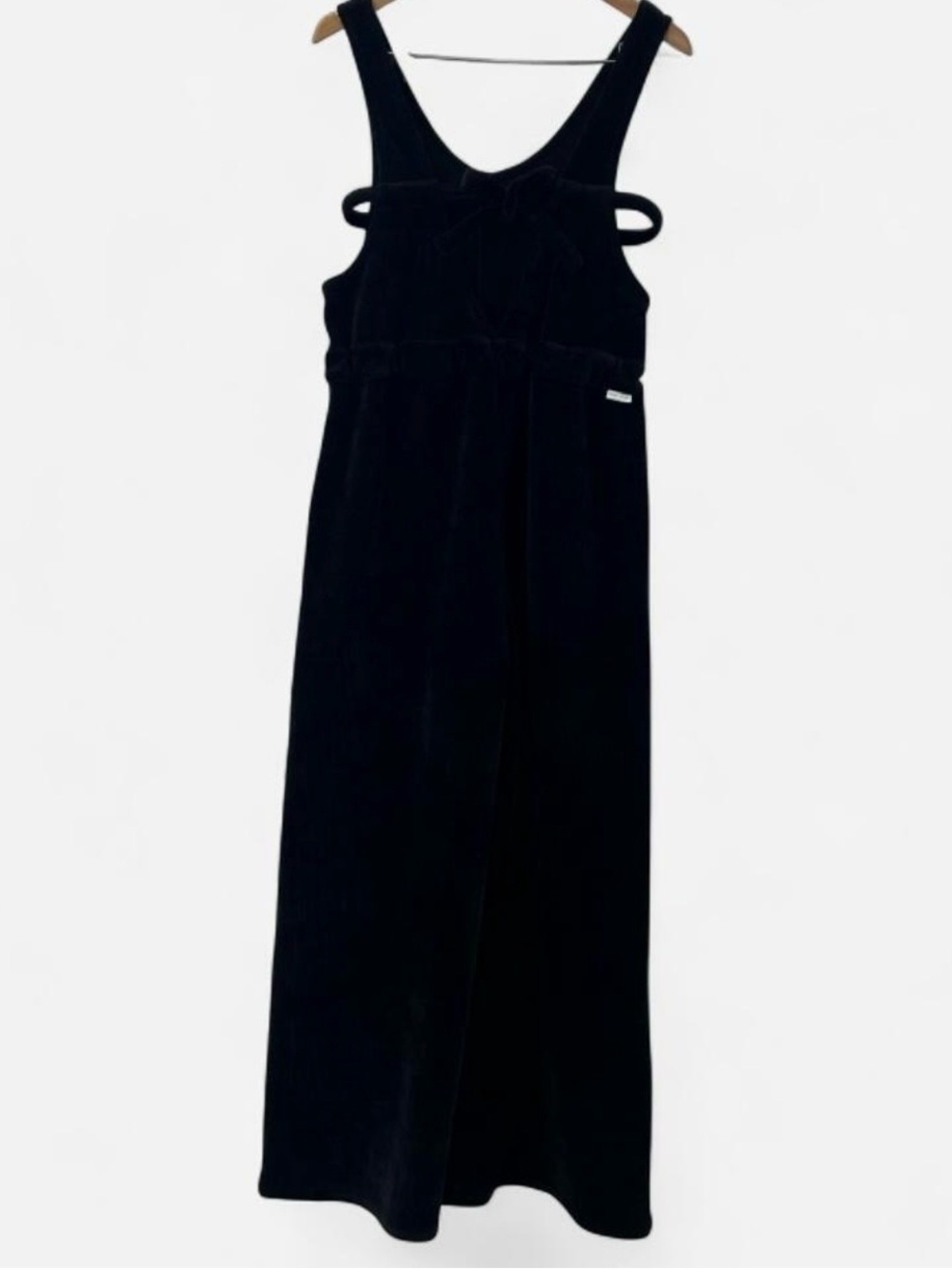 NWT Dear John Boho Goth Corduroy Jumpsuit Wide Leg Cropped Sivan Tie Back S/M - Picture 3 of 9